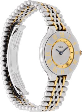Cartier Must de 1340 Stainless Steel Silver dial 28mm Quartz watch