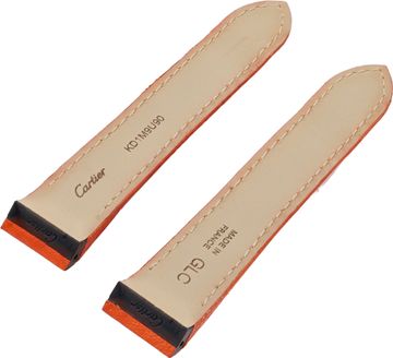 Cartier Orange Crocodile strap for a Deployant Clasp (20mm x 18mm)