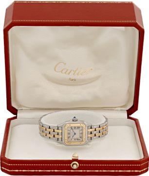 Cartier Panthere 18k & Stainless Steel White dial Quartz watch