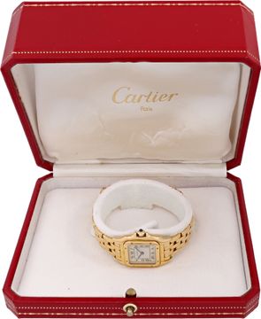 Cartier Panthere 107000 M 18k White dial 22mm Quartz watch