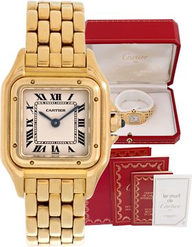 Cartier Panthere 107000 M 18k White dial 22mm Quartz watch Cartier Panthere 22mm 107000 M Ladies Watch Collection