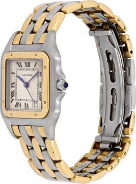 Cartier Panthere W25028B6 18k & Stainless Steel White dial 27mm Quartz watch