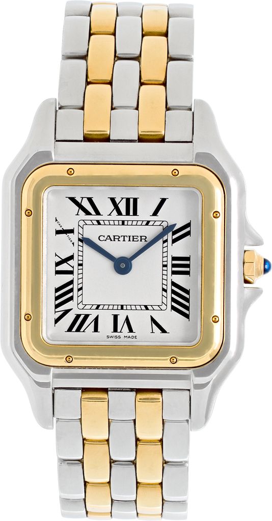 Panthere Classic vintage Rectangle Stainless Steel Watch Cartier Panthere Jumbo 29mm Stainless Steel White Dial Mens  main image 4