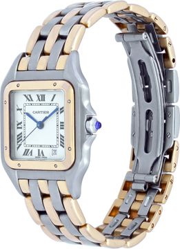 Cartier Panthere W25028B6 18k & Stainless Steel White dial 27mm Quartz watch