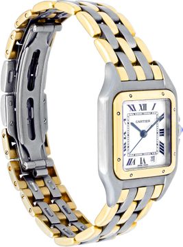 Cartier Panthere W25028B6 18k & Stainless Steel White dial 27mm Quartz watch