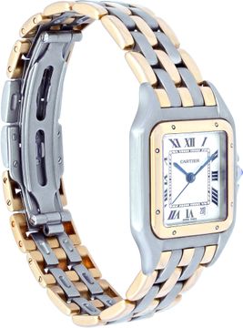 Cartier Panthere W25028B6 18k & Stainless Steel White dial 27mm Quartz watch