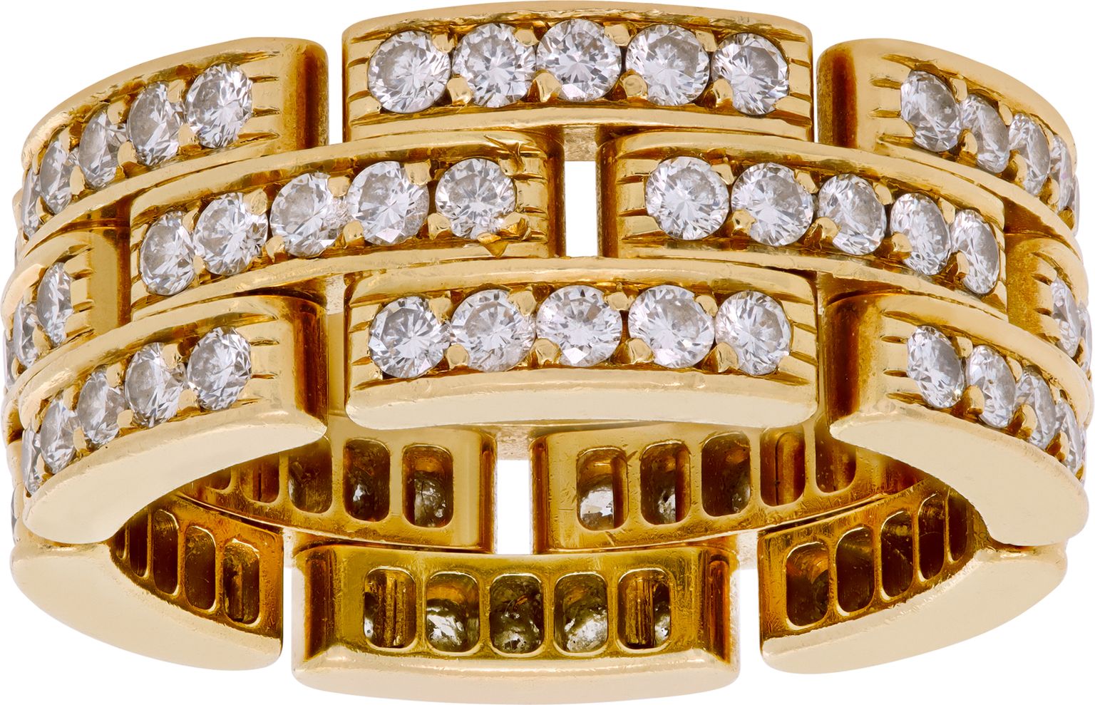 Cartier Panthere Maillon diamond eternity ring in 18k yellow gold
