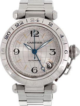 Cartier Pasha 35 W31029M7 Stainless Steel Silver dial 35mm Automatic watch Cartier Pasha 35 35mm W31029M7 Mens Watch Collection