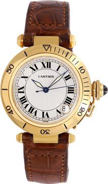 Cartier Pasha in 18k yellow gold Cartier Pasha 35mm 1035 Mens Watch Collection