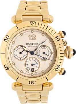 Cartier Pasha 2111 18k Silver dial 38mm Automatic watch