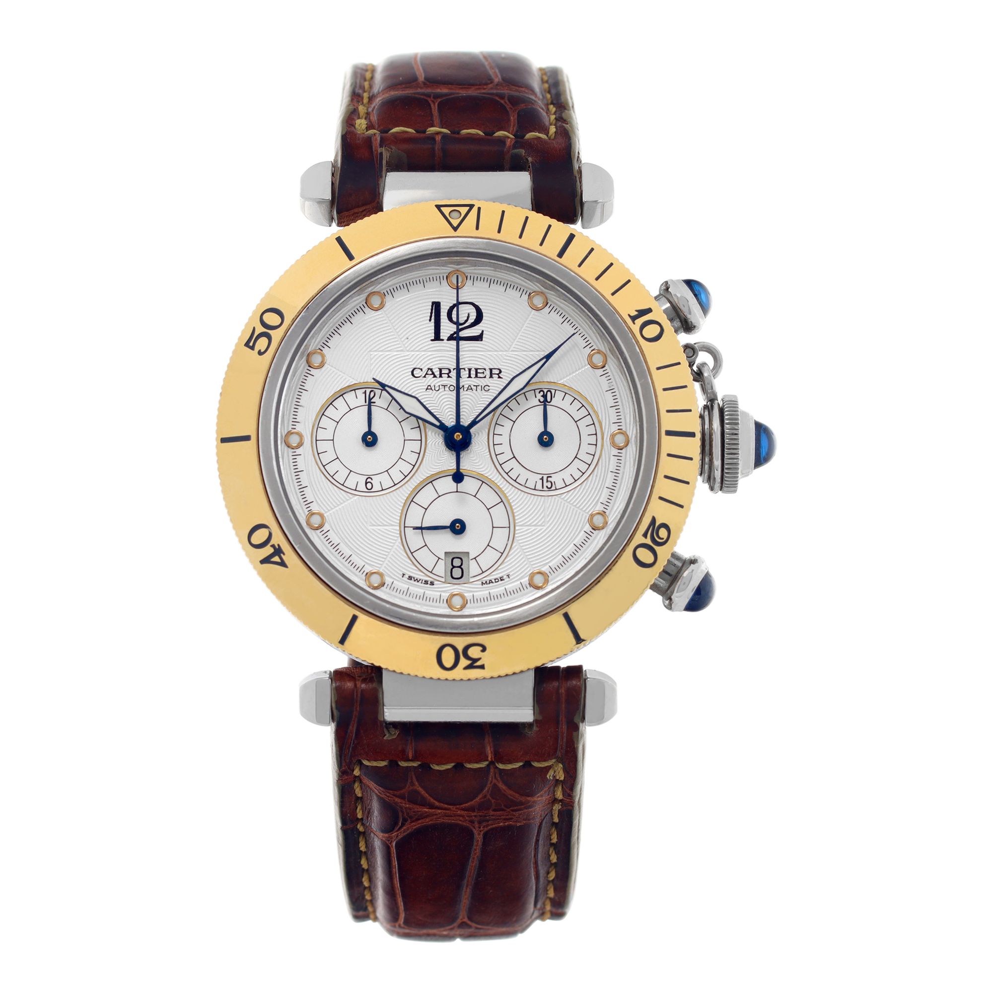 Preowned Cartier Pasha 38mm W31036T6 18k & steel 38mm | | Gray & Sons