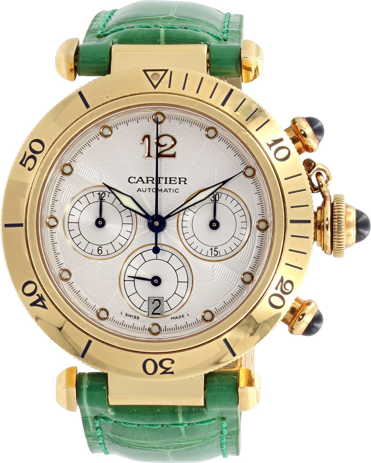 稼働 CARTIER カルティエ Pasha 38mm パシャ W3102755 Used Cartier Pasha 38mm 2111 18k 38mm auto watch | Gray & Sons
