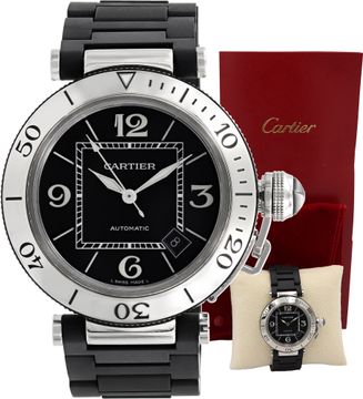 Cartier Pasha 2790 Stainless Steel Black dial 40mm Automatic watch