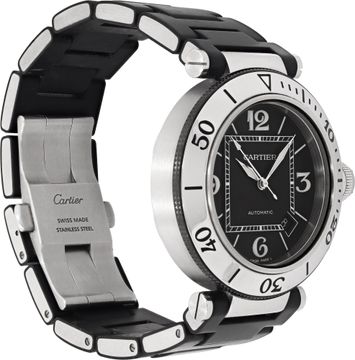 Cartier Pasha 2790 Stainless Steel Black dial 40mm Automatic watch