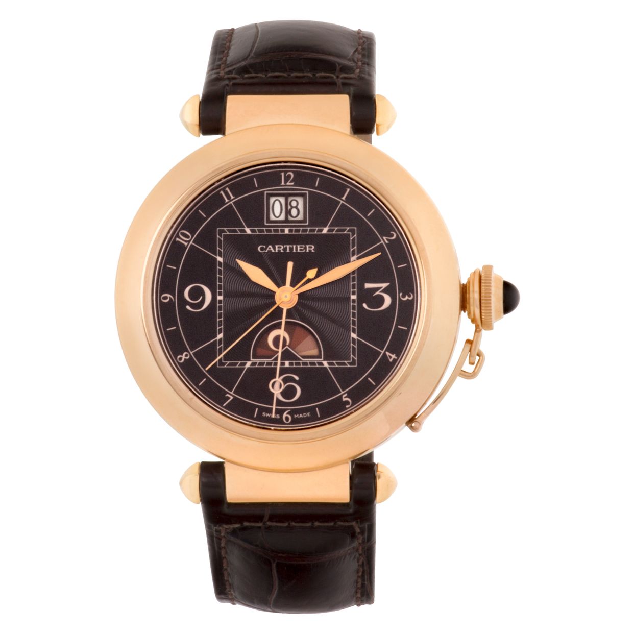 Preowned Cartier Pasha XL Day/Night W3030001 18k rose gold