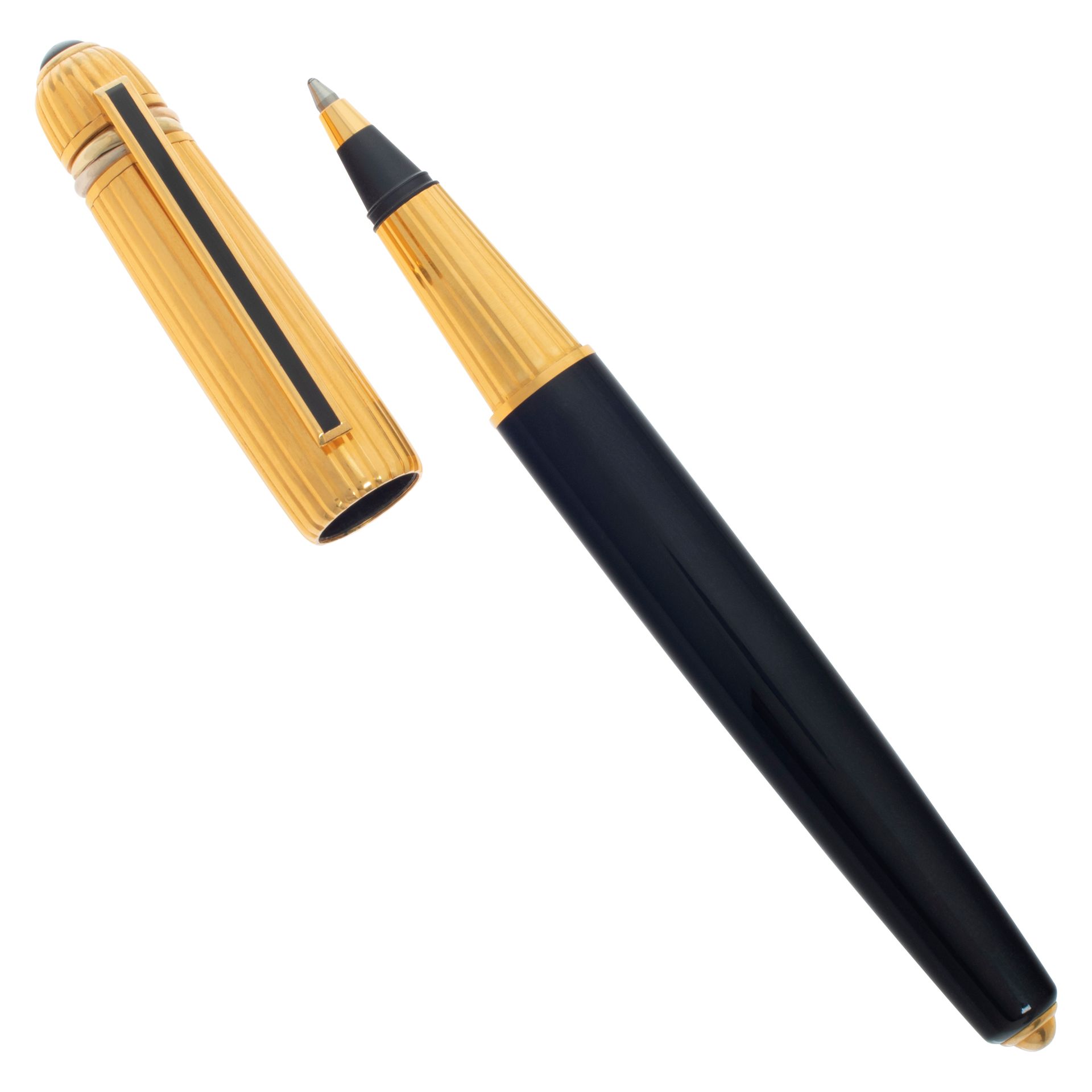 Cartier Pasha de Cartier BP ボールペン Cartier Pasha ballpoint pen in black lacquer and gold plated