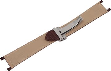 Cartier Pasha Brown Alligator Strap with stainless steel deployment strap