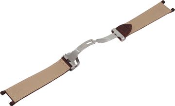 Cartier Pasha Brown Alligator Strap with stainless steel deployment strap