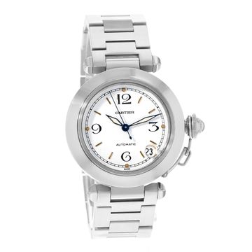 Cartier Pasha C W31015M7 1031 Steel White dial 35mm Auto
