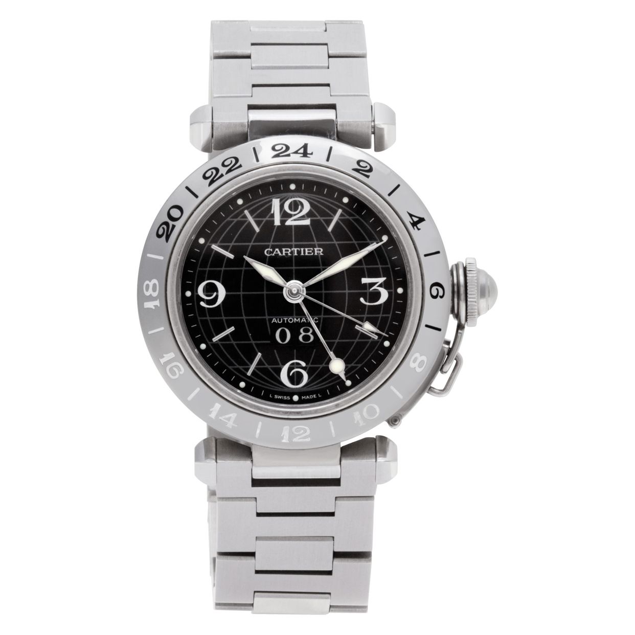 Cartier Pasha C Stainless Steel Watch with Black Dial Cartier Pasha 35mm Watch | Stainless Steel Automatic main image 3