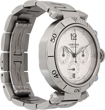 Cartier Pasha Chronograph 2113 Stainless Steel 38mm auto watch