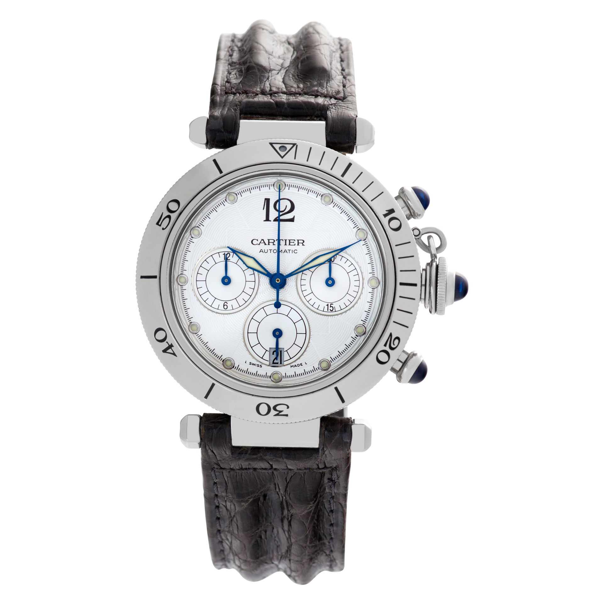 Used Cartier Pasha Chronograph W31030H3 W524527 | Gray & Sons Jewelers