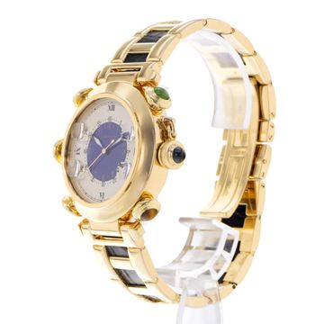 Cartier Pasha Golf W30010C1 3001 Yellow Gold Silver dial 38mm Quartz