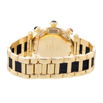 Cartier Pasha Golf W30010C1 3001 Yellow Gold Silver dial 38mm Quartz