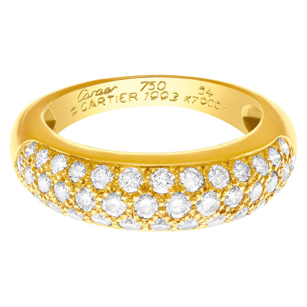 Cartier Ring 1P Diamond 18Kyg Yellow #282636C92B display picture 2
