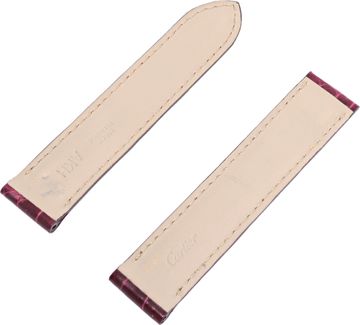 Cartier red alligator strap (18mm x 18mm) Both sides: 3.25" inches for deployant buckle