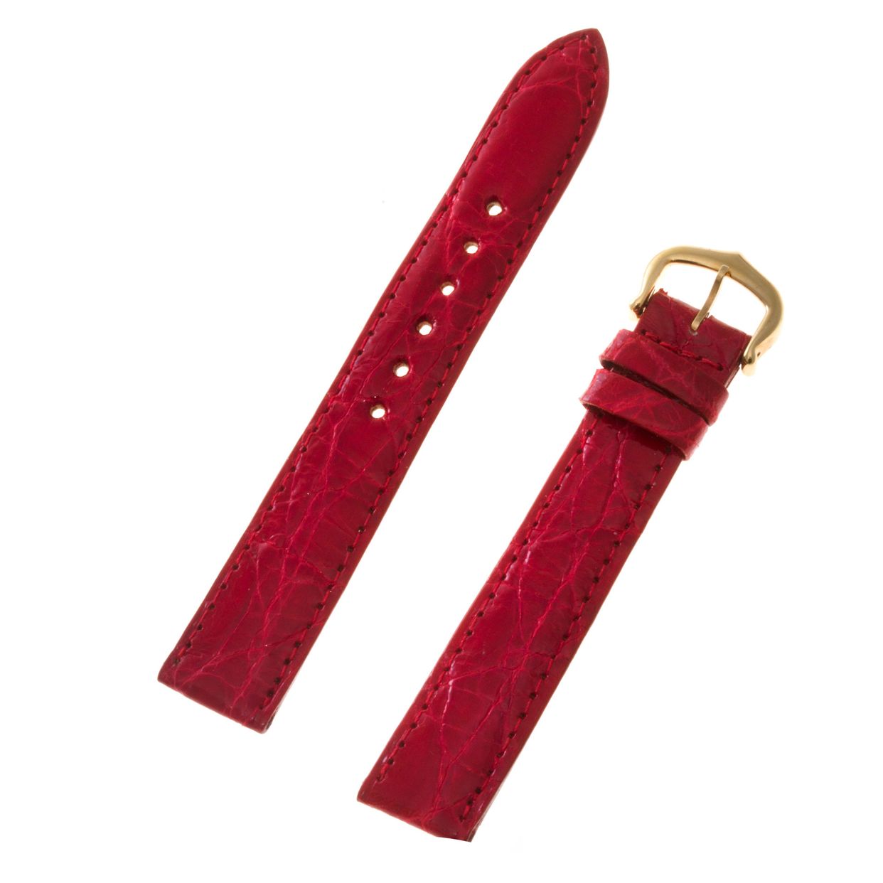 Cartier red crocodile strap (15x14) N512732 | Gray & Sons Jewelers