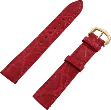 Cartier red shiny alligator strap (15mm x 14mm)