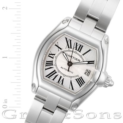 Pre-owned Cartier Roadster W62025V3 stainless steel 38mm |