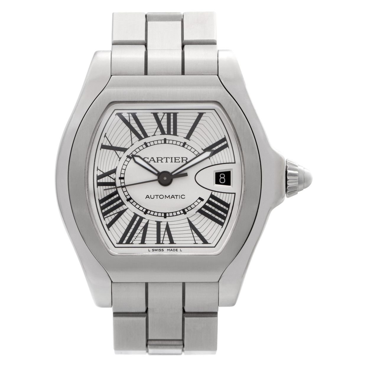 Used Mens Cartier Roadster S W6206017 Stainless Steel Watch