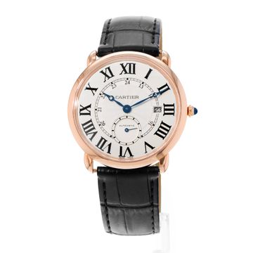 Cartier Ronde Louis W6801005 3680 Rose Gold Silver dial 40mm Auto