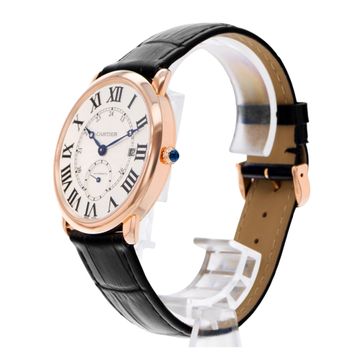 Cartier Ronde Louis W6801005 3680 Rose Gold Silver dial 40mm Auto