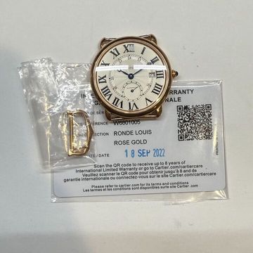 Cartier Ronde Louis W6801005 3680 Rose Gold Silver dial 40mm Auto