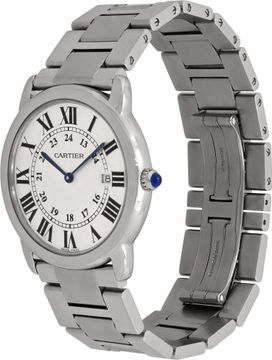 Cartier Ronde Solo 2934 Stainless Steel Silver dial 36mm Quartz watch