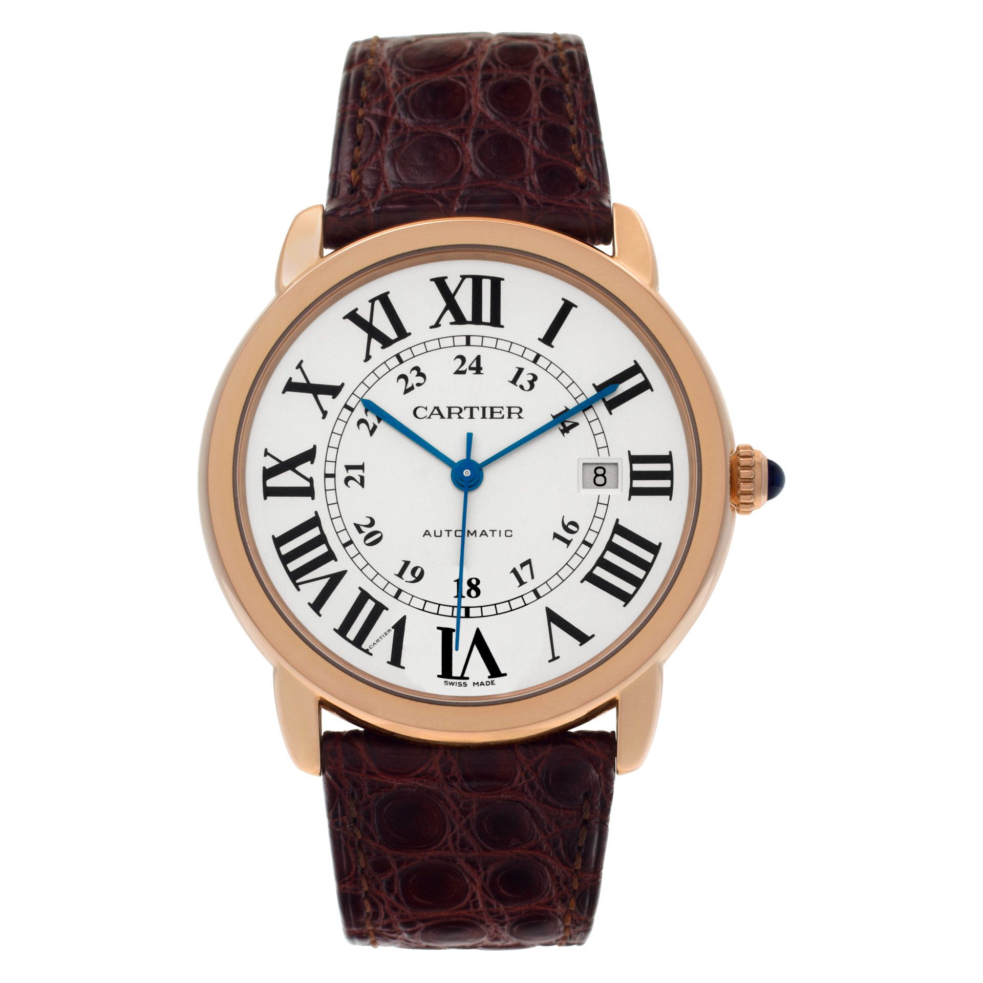 Pre-owned Cartier Ronde Solo W6701009 18k Pink Gold & | | Gray & Sons