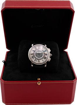 Cartier Rotonde W1556051 18k White Gold Silver dial 42mm Manual watch