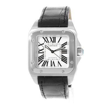 Cartier Santos 100 W20126X8 2878 Steel Silver dial 35x44mm Auto