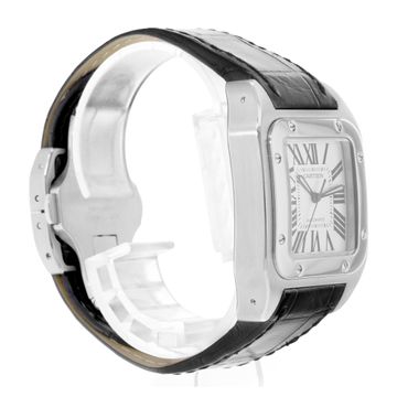 Cartier Santos 100 W20126X8 2878 Steel Silver dial 35x44mm Auto