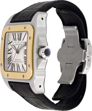 Cartier Santos 100 2656 Stainless Steel White dial 38mm Automatic watch