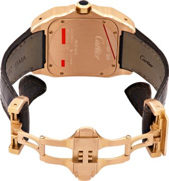 Cartier Santos 100 2792 18k rose gold 38mm auto watch