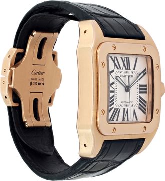 Cartier Santos 100 w20071Y1 18k 38mm auto watch