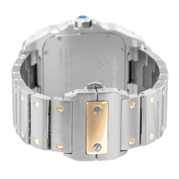 Cartier Santos 100 W200728G 2656 Steel & Yellow Gold Silver dial 38x51mm Auto