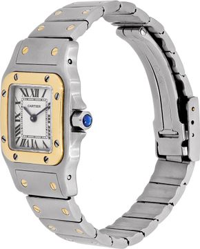 Cartier Santos 1057930 Stainless Steel Ivory dial 24mm Quartz watch