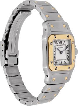 Cartier Santos 1057930 Stainless Steel Ivory dial 24mm Quartz watch