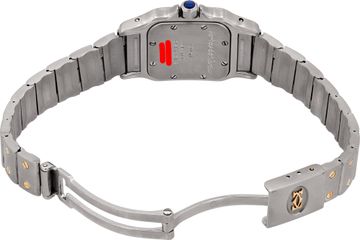 Cartier Santos 1057930 Stainless Steel Ivory dial 24mm Quartz watch