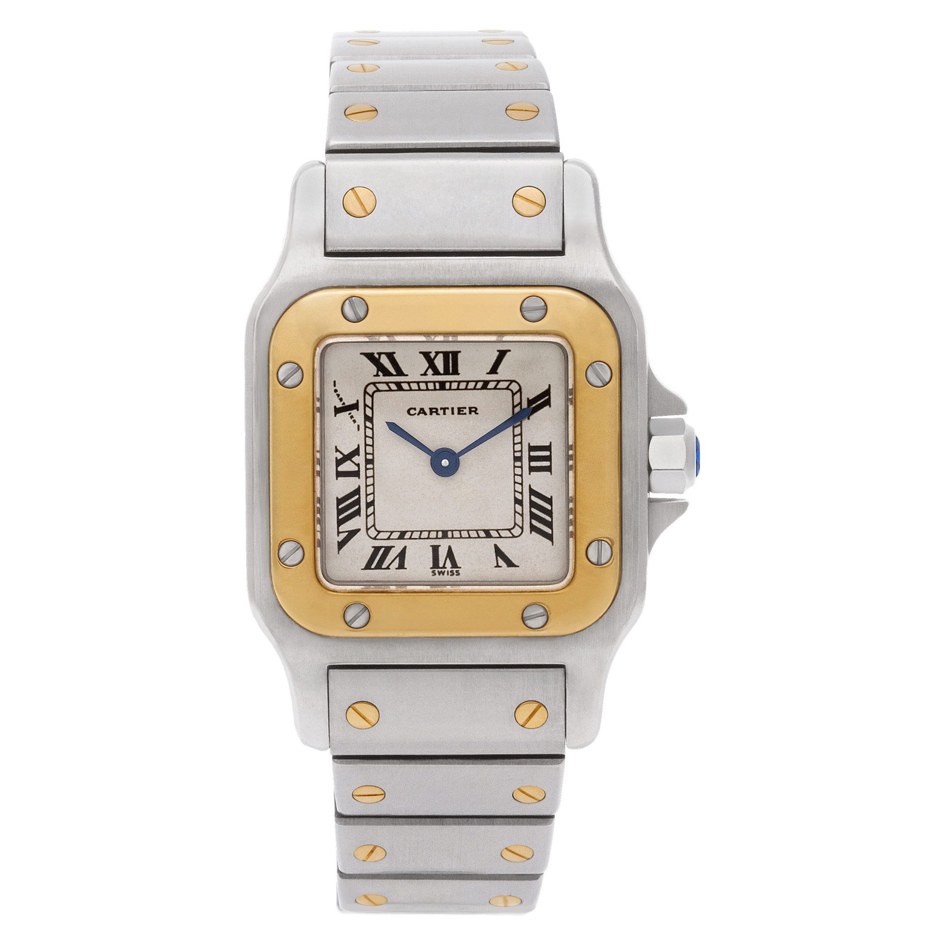 Pre-owned Cartier Santos 13339 18k & steel 24mm Quartz | Gray & Sons